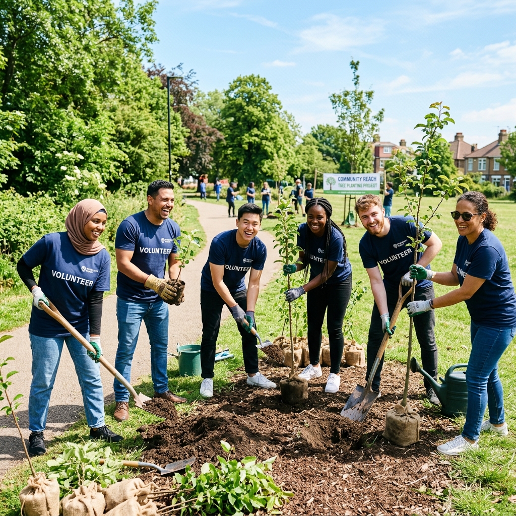 Volunteers Working